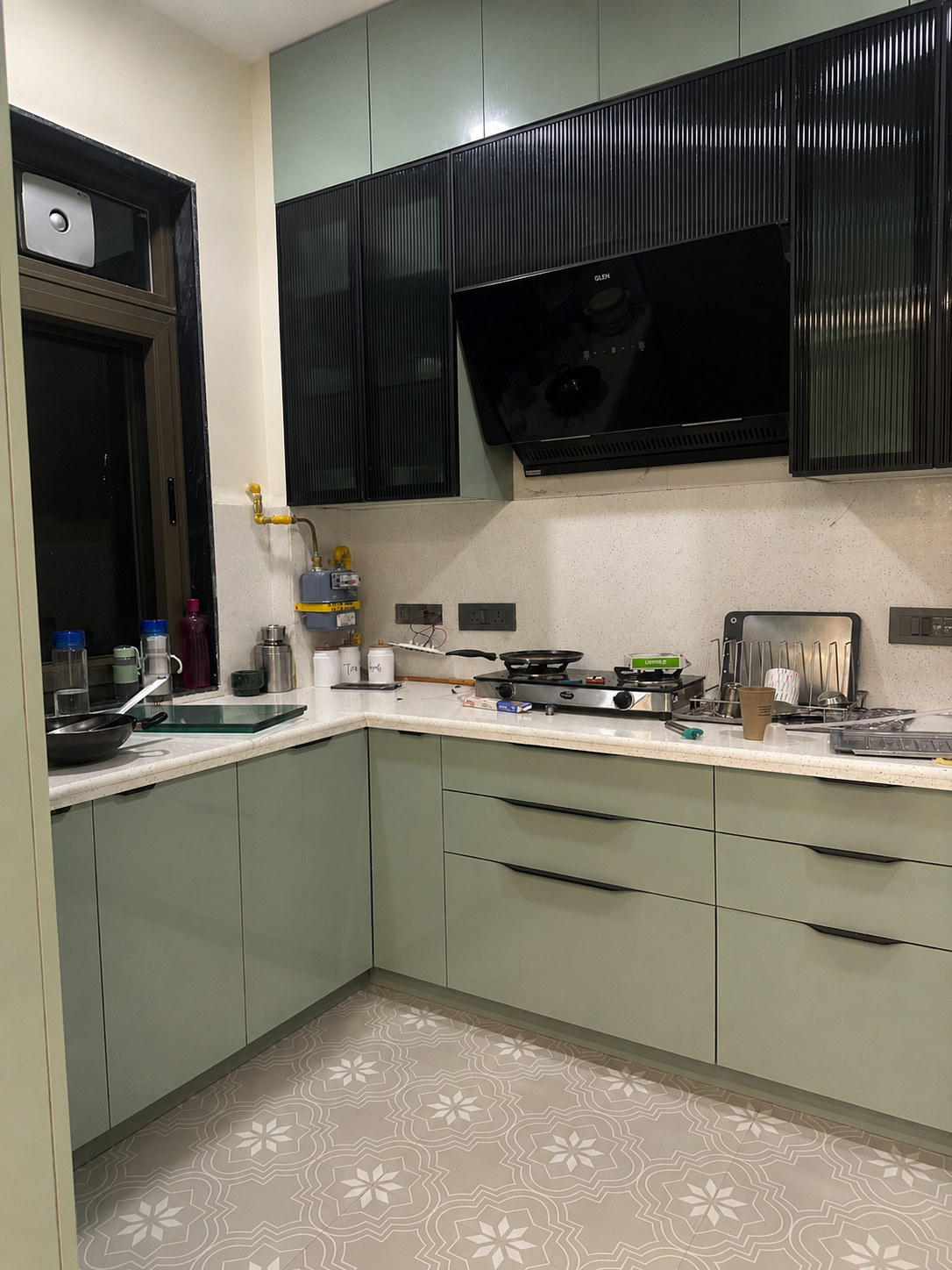 Sage Reeded Kitchen